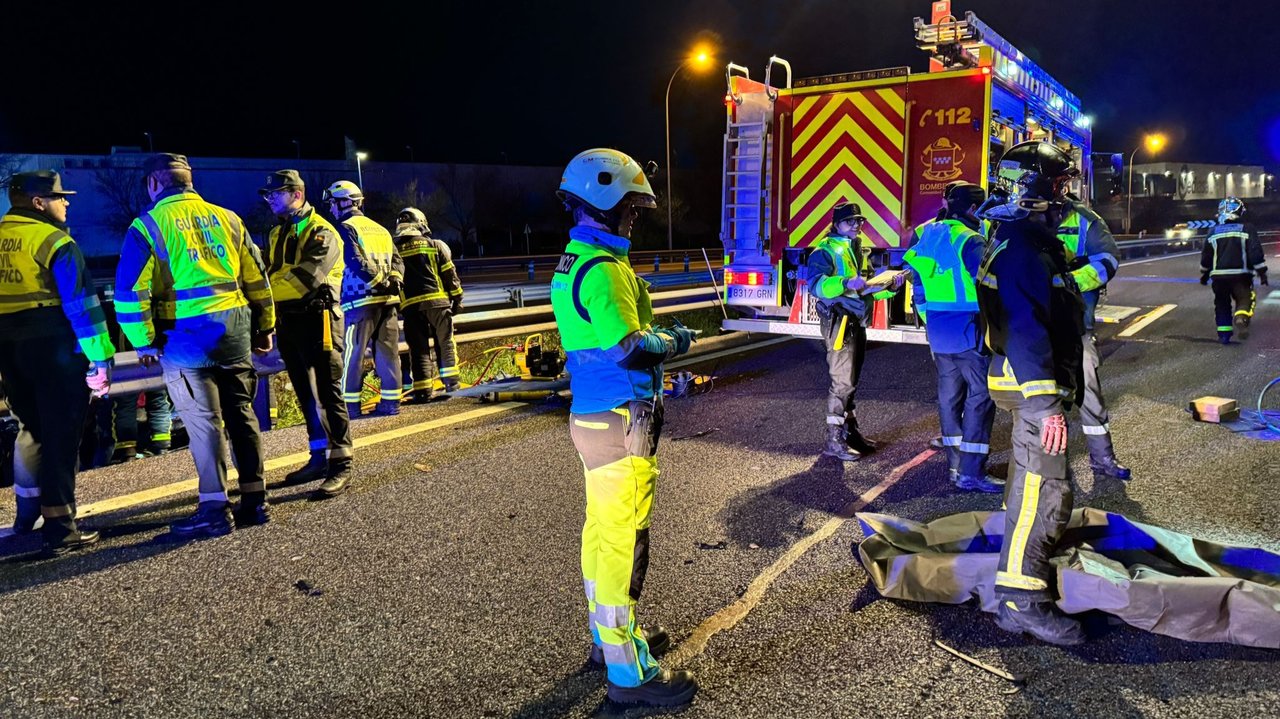 Accidente en la A-3 - Foto de Emergencias Madrid