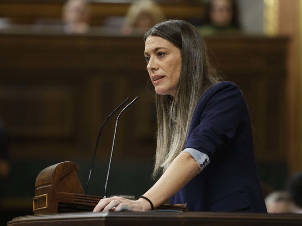 Nogueras defendiendo el voto contrario de Junts desde la tribuna - Foto del Congreso