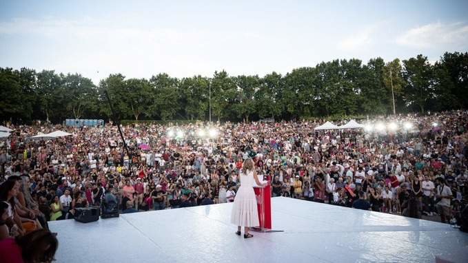 Yolanda Díaz en el mitin de cierre de campaña de las elecciones generales - Foto de Sumar