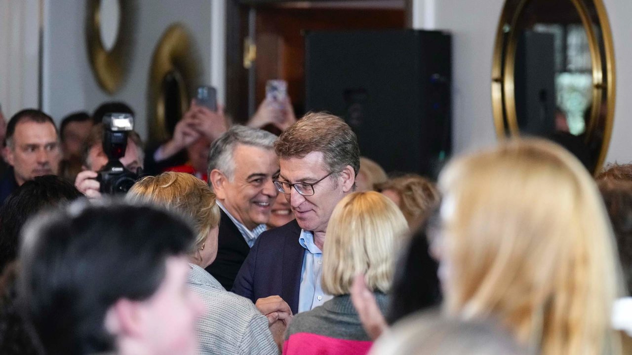 Feijóo participa en un mitin en Getxo - Foto de Tarek/PP