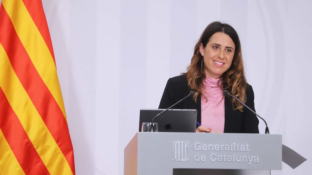 La portavoz de la Generalitat, Patrícia Plaja, en una comparecencia pública - Generalitat de Cataluña