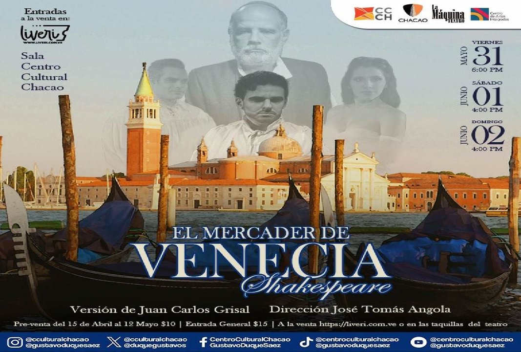 El mercader de Venecia se estrena en Venezuela