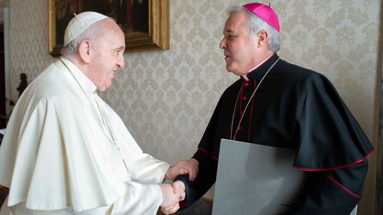 Mario Iceta y el Papa - Foto del Arzobispado de Burgos