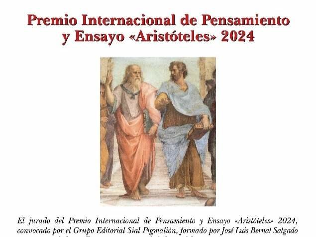 Premio internacional de Pensamiento y Ensayo Aristóteles 2024