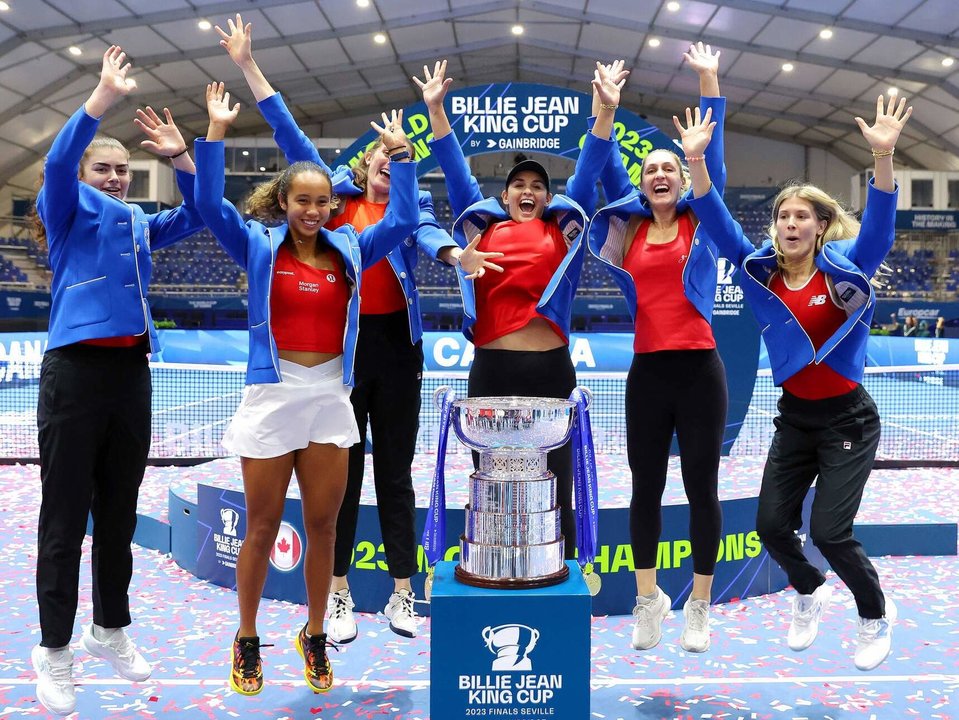 6  El equipo canadiense actual campeón de la Billie Jean King Cup