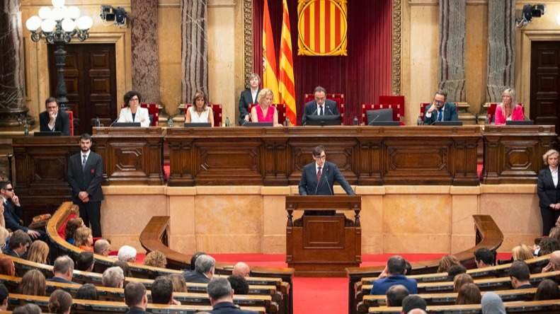 Salvador Illa, durante su intervención en la investidura - Foto del PSC