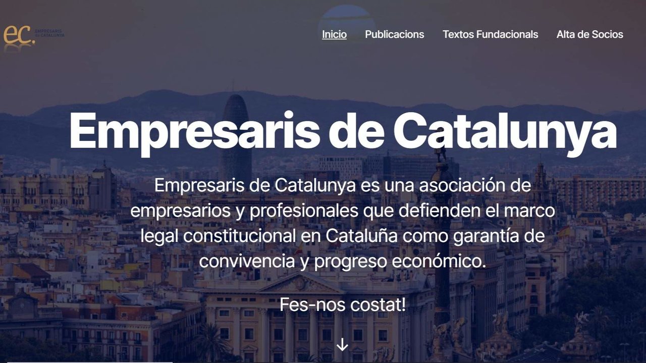 página web de Empresaris de Catalunya