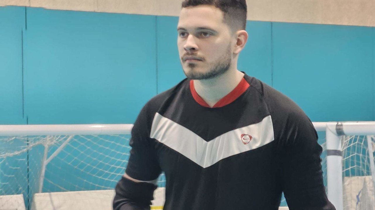 David Alejandro Marcano, en un partido de goalball - Foto cedida por el entrevistado