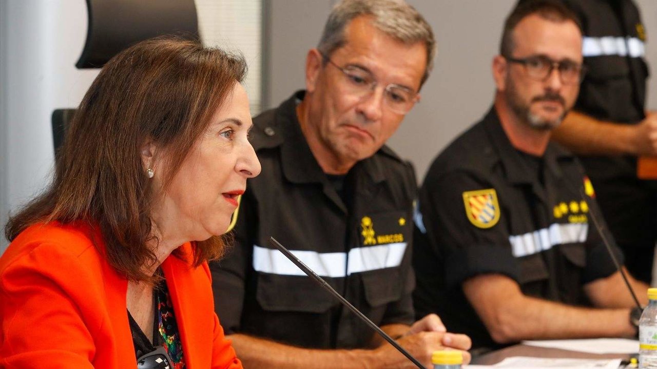 Margarita Robles, durante la visita a al UME este sábado - Foto del Ministerio de Defensa