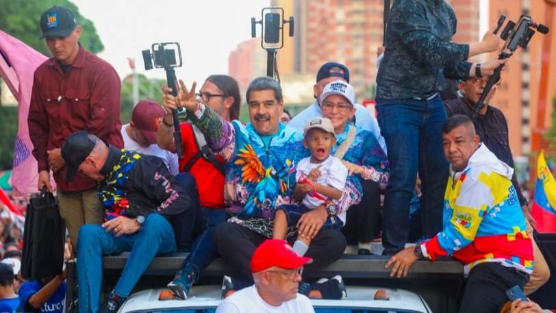 Nicolás Maduro, en un acto de campaña previo a las elecciones - Foto del Gobierno de Maduro