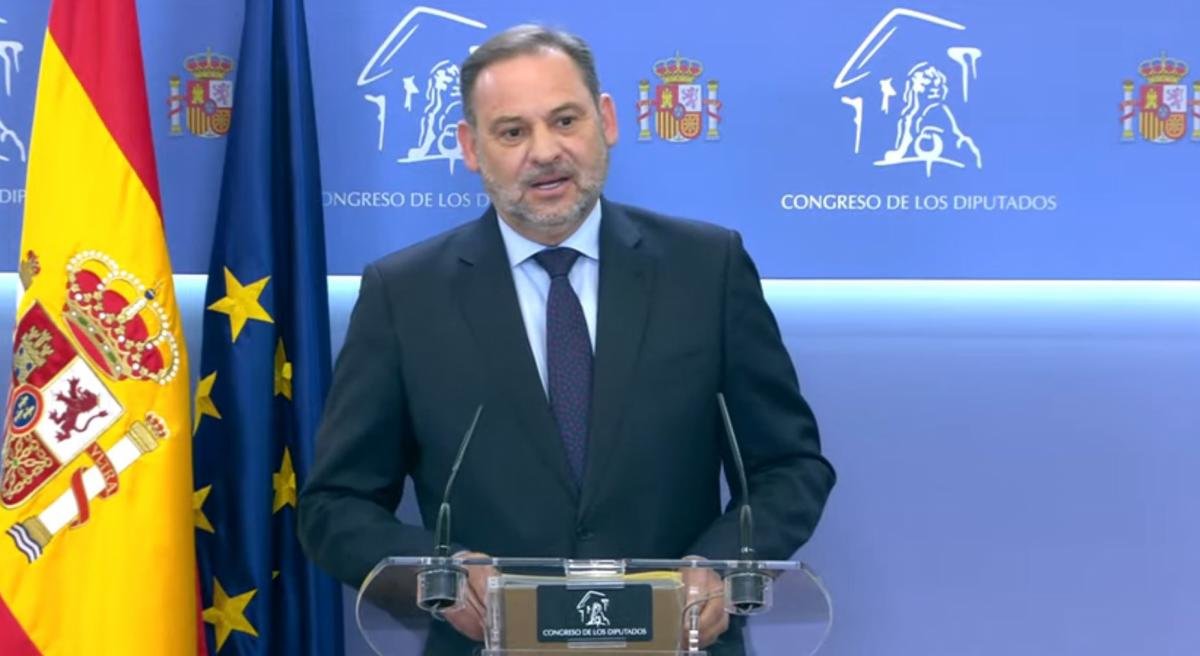 Ábalos en una rueda de prensa - Foto del Congreso de los Diputados