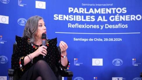 Asunción Mayo en el seminario internacional Parlamentos Sensibles al Género: Reflexiones y  Desafíos