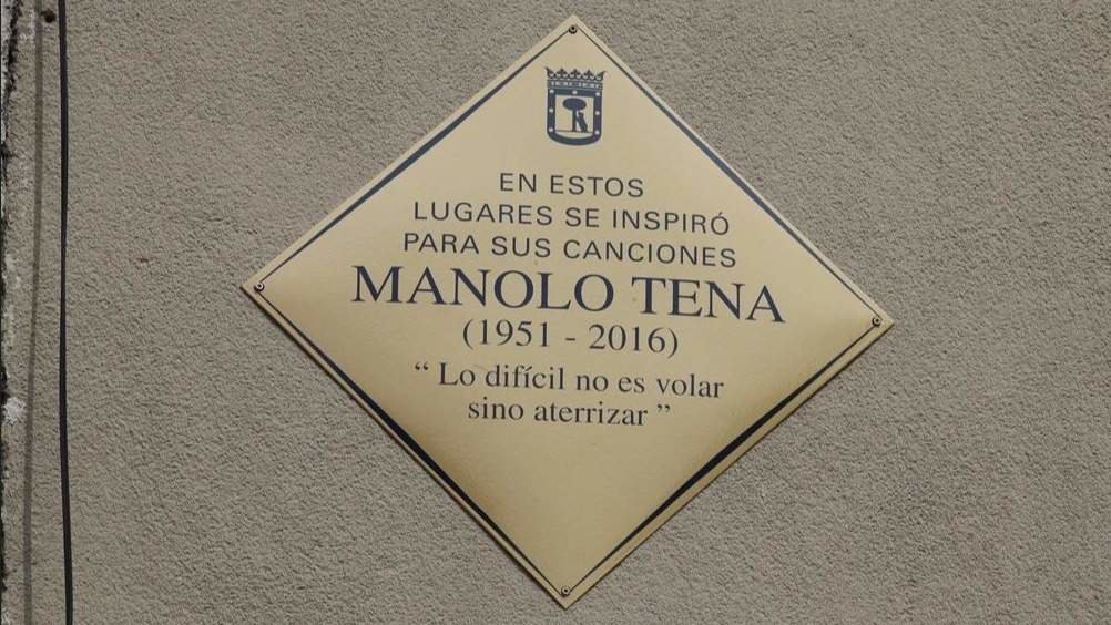 Placa homenaje a Manolo Tena Madrid