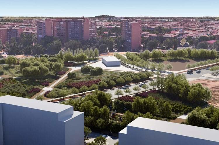 Render 3D de la zona de Arroyo Butarque tras las obras | Foto de Ayuntamiento de Madrid