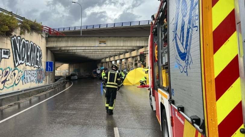 Lugar donde ocurrió el accidente - Foto Emergencias Madrid