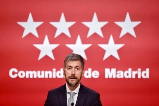 García Martín en rueda de prensa | Foto de la Comunidad de Madrid