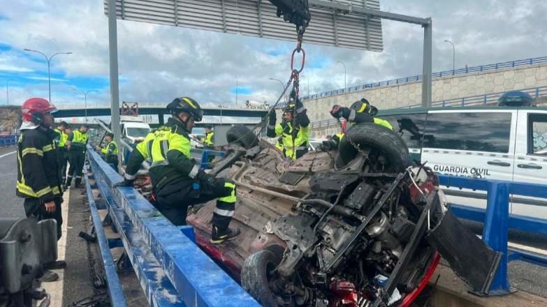 Vehículo accidentado - Foto Ayuntamiento de Madrid