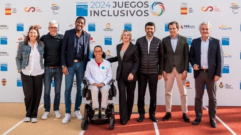 Autoridades, deportistas y campeones olímpicos legendarios en los II Juegos Inclusivos - Foto Fundación Sanitas