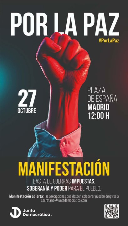 Cartel Manifestación POR LA PAZ